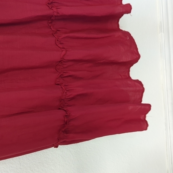 Zesica Smock Cottagecore Maxi Dress Red Sz Medium cottagecore summer bohemian - Picture 8 of 12